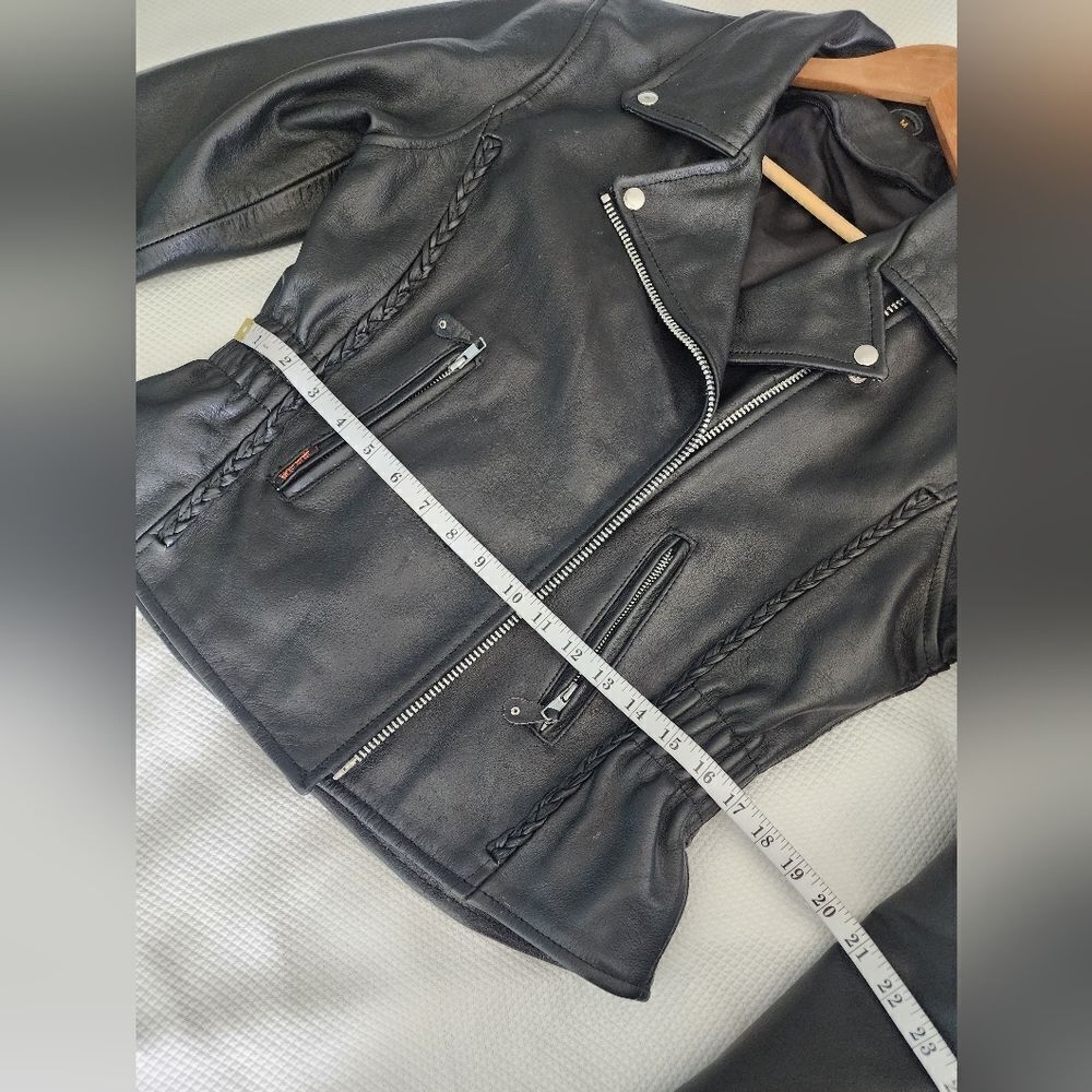 Leather Racer Women's Jacket Motorcycle - Picture 7 of 11